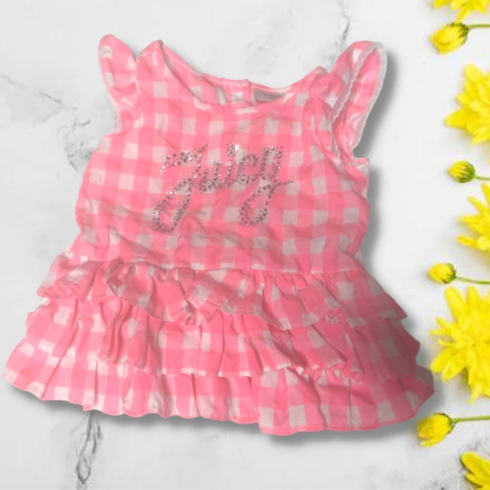 Pink and White Juicy Spring Top 3-6 month